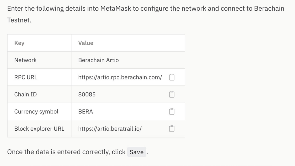 Berachain Testnet Guide