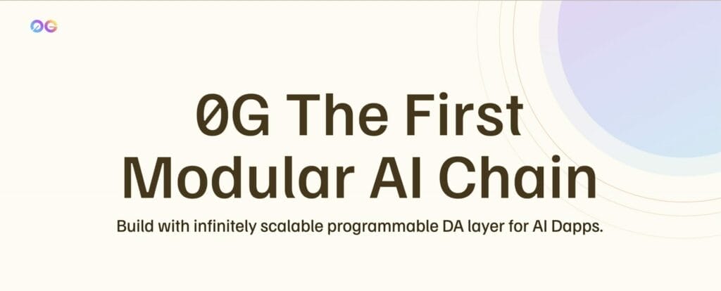 What is 0G Labs? The first Modular AI chain for AI DApps